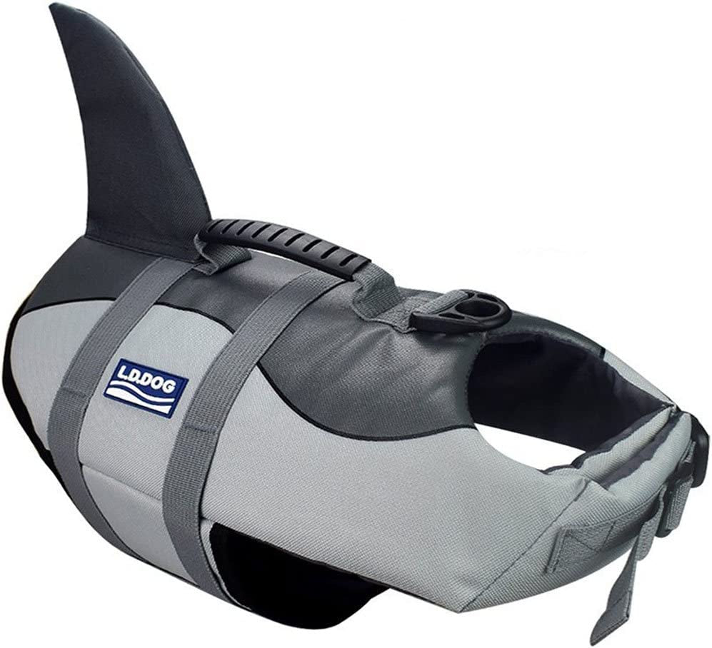 Adjustable Dog Life Jacket for Swimming - Quick-Drying Safety Vest with Handle