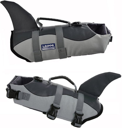 Adjustable Dog Life Jacket for Swimming - Quick-Drying Safety Vest with Handle