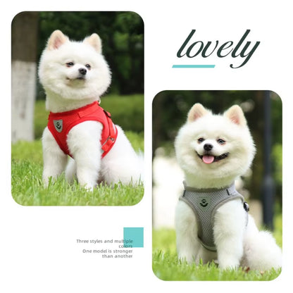 Cat Harness Lead Leash Set Adjustable Reflective Escape Proof Pet Mesh Vest Harness Puppy Dog Collar Small Dog Cat Pet Supplies
